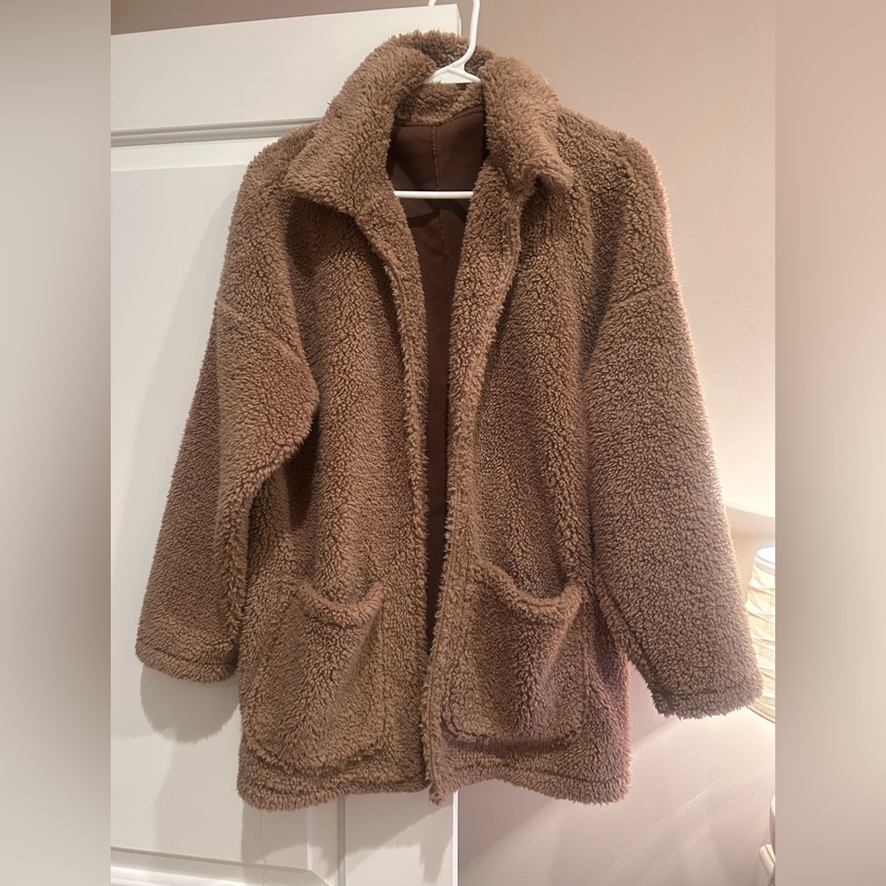 Red Dress Boutique Cozy Tan Teddy Bear Sherpa Jacket